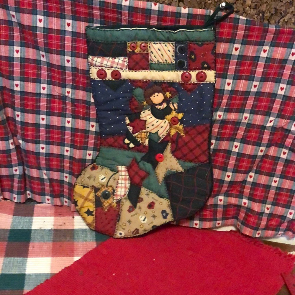 Hand quilted Angel Christmas stockings